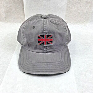 SICS Hat Gray Union Jack British Flag Rare Sample Adjustable Strapback Cap